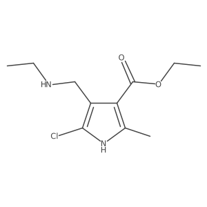 ethyl 5-chloro-4-[(ethylamino)methyl]-2-methyl-1H-pyrrole-3-carboxylate Structure