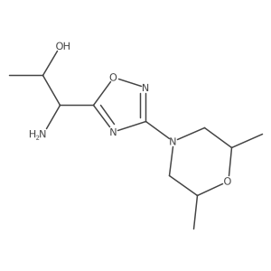 (1R,2S)-1-amino-1-{3-[(2R,6S)-2,6-dimethylmorpholin-4-yl]-1,2,4-oxadiazol-5-yl}propan-2-ol结构式
