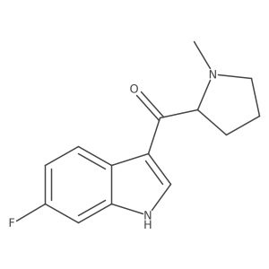 6-fluoro-3-[(2S)-1-methylpyrrolidine-2-carbonyl]-1H-indole Structure