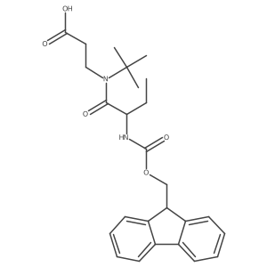 3-[N-tert-butyl-2-({[(9H-fluoren-9-yl)methoxy]carbonyl}amino)butanamido]propanoic acid结构式