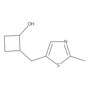2-[(2-Methyl-1,3-thiazol-5-yl)methyl]cyclobutan-1-ol Structure