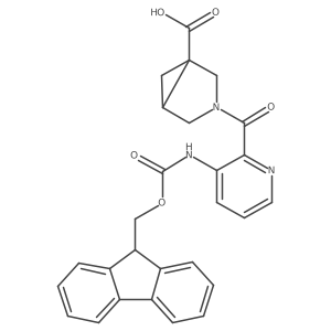 3-[3-({[(9H-fluoren-9-yl)methoxy]carbonyl}amino)pyridine-2-carbonyl]-3-azabicyclo[3.1.0]hexane-1-carboxylic acid Structure