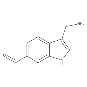 3-(aminomethyl)-1H-indole-6-carbaldehyde结构式