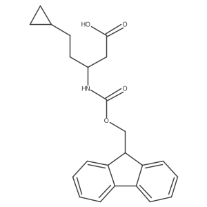 5-cyclopropyl-3-({[(9H-fluoren-9-yl)methoxy]carbonyl}amino)pentanoic acid Structure