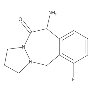 10-Amino-6-fluoro-2,3,5,10-tetrahydro-1H,11H-benzo[D]pyrazolo[1,2-A][1,2]diazepin-11-one结构式