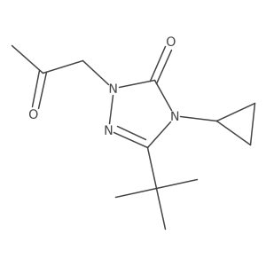 3-tert-butyl-4-cyclopropyl-1-(2-oxopropyl)-4,5-dihydro-1H-1,2,4-triazol-5-one结构式