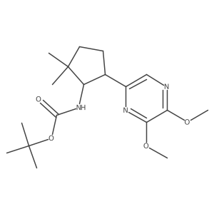 N-[5-(5,6-dimethoxy-2-pyrazinyl)-2,2-dimethylcyclopentyl]carbamic acid 1,1-dimethylethyl ester Structure