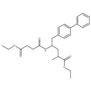 (2R,4S)-Ethyl 5-([1,1'-biphenyl]-4-yl)-4-(4-ethoxy-4-oxobutanamido)-2-methylpentanoate结构式