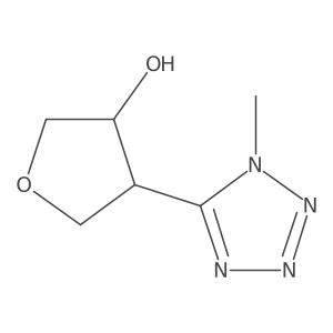 rac-(3R,4S)-4-(1-methyl-1H-1,2,3,4-tetrazol-5-yl)oxolan-3-ol Structure