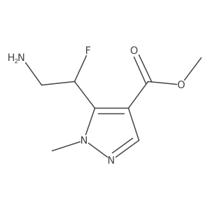 methyl 5-(2-amino-1-fluoroethyl)-1-methyl-1H-pyrazole-4-carboxylate Structure
