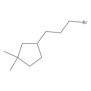 3-(3-Bromopropyl)-1,1-dimethylcyclopentane Structure