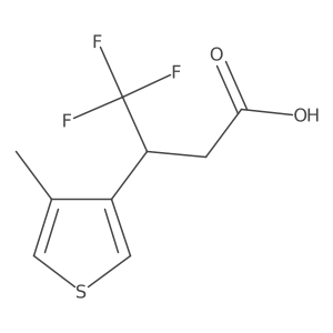 4,4,4-Trifluoro-3-(4-methylthiophen-3-yl)butanoic acid Structure
