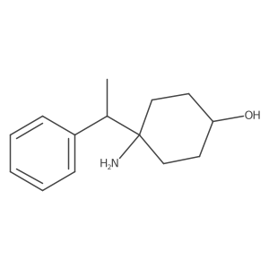 4-Amino-4-(1-phenylethyl)cyclohexan-1-ol结构式