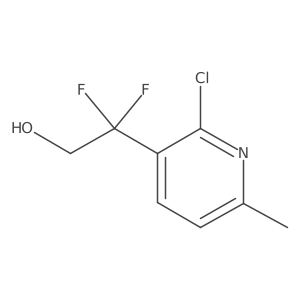 2-(2-Chloro-6-methylpyridin-3-yl)-2,2-difluoroethan-1-ol结构式