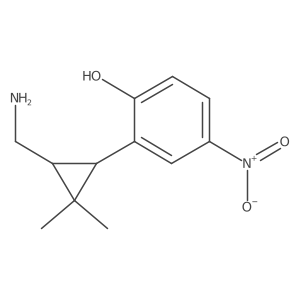 2-[3-(Aminomethyl)-2,2-dimethylcyclopropyl]-4-nitrophenol结构式