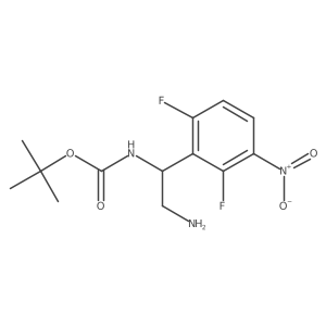 tert-butyl N-[2-amino-1-(2,6-difluoro-3-nitrophenyl)ethyl]carbamate Structure