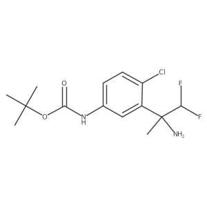 tert-butyl N-[3-(2-amino-1,1-difluoropropan-2-yl)-4-chlorophenyl]carbamate结构式
