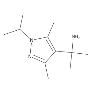 2-[3,5-dimethyl-1-(propan-2-yl)-1H-pyrazol-4-yl]propan-2-amine结构式