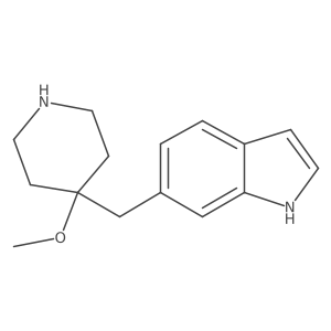 6-[(4-methoxypiperidin-4-yl)methyl]-1H-indole结构式