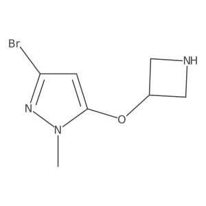 5-(azetidin-3-yloxy)-3-bromo-1-methyl-1H-pyrazole Structure