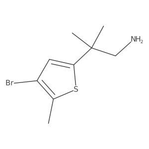 2-(4-Bromo-5-methylthiophen-2-yl)-2-methylpropan-1-amine Structure