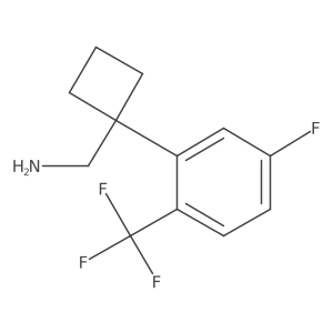 {1-[5-Fluoro-2-(trifluoromethyl)phenyl]cyclobutyl}methanamine结构式