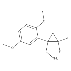 [1-(2,5-Dimethoxyphenyl)-2,2-difluorocyclopropyl]methanamine结构式