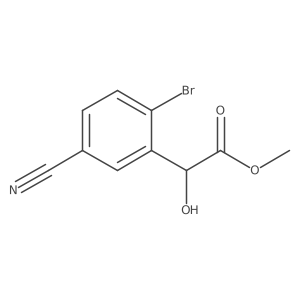 Methyl 2-(2-bromo-5-cyanophenyl)-2-hydroxyacetate结构式