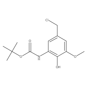 tert-butyl N-[5-(chloromethyl)-2-hydroxy-3-methoxyphenyl]carbamate结构式