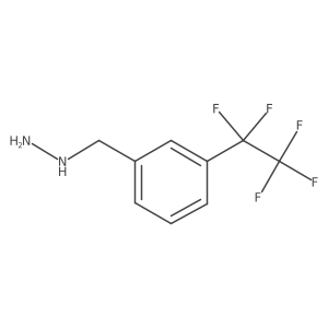 {[3-(Pentafluoroethyl)phenyl]methyl}hydrazine Structure