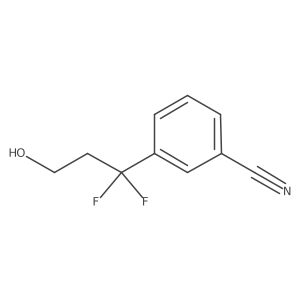 3-(1,1-Difluoro-3-hydroxypropyl)benzonitrile结构式