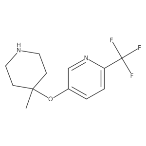 5-[(4-Methylpiperidin-4-yl)oxy]-2-(trifluoromethyl)pyridine Structure