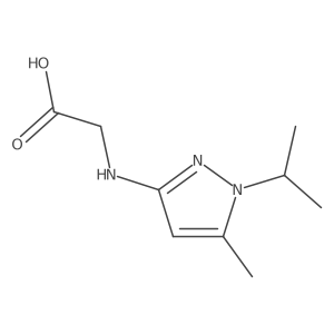 2-[(5-Methyl-1-propan-2-ylpyrazol-3-yl)amino]acetic acid结构式