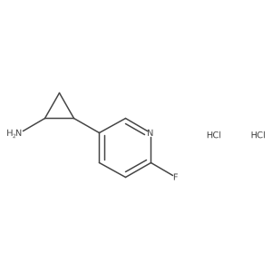 (1R,2S)-2-(6-Fluoropyridin-3-yl)cyclopropan-1-amine;dihydrochloride Structure