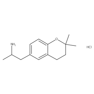 (2R)-1-(2,2-Dimethyl-3,4-dihydrochromen-6-yl)propan-2-amine;hydrochloride结构式