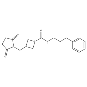 3-[(2,5-Dioxopyrrolidin-1-yl)methyl]-N-(3-phenylpropyl)azetidine-1-carboxamide结构式