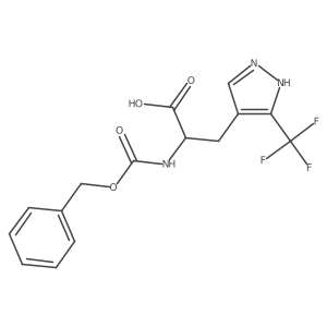 (2S)-2-{[(benzyloxy)carbonyl]amino}-3-[5-(trifluoromethyl)-1H-pyrazol-4-yl]propanoic acid结构式