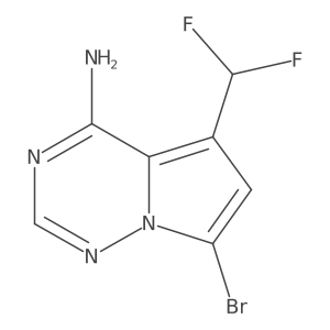 7-Bromo-5-(difluoromethyl)pyrrolo[2,1-f][1,2,4]triazin-4-amine Structure
