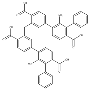 3,3'''-Methylenebis(2'-amino-[1,1':3',1''-terphenyl]-4,4'-dicarboxylic acid)结构式