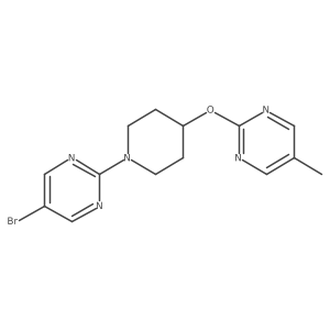 5-Bromo-2-{4-[(5-methylpyrimidin-2-yl)oxy]piperidin-1-yl}pyrimidine结构式