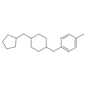 5-Methyl-2-({1-[(oxolan-2-yl)methyl]piperidin-4-yl}oxy)pyrimidine Structure