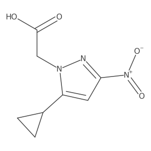 (5-cyclopropyl-3-nitro-1H-pyrazol-1-yl)acetic acid结构式