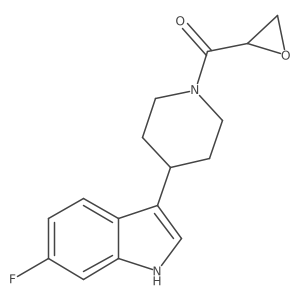 6-fluoro-3-[1-(oxirane-2-carbonyl)piperidin-4-yl]-1H-indole Structure