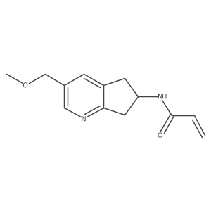 N-[3-(methoxymethyl)-5H,6H,7H-cyclopenta[b]pyridin-6-yl]prop-2-enamide结构式
