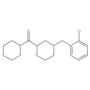 4-[(2-Chlorophenyl)methyl]-2-(thiomorpholine-4-carbonyl)morpholine Structure