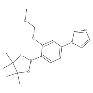 1-[3-(Methoxymethoxy)-4-(4,4,5,5-tetramethyl-1,3,2-dioxaborolan-2-yl)phenyl]-1H-imidazole Structure