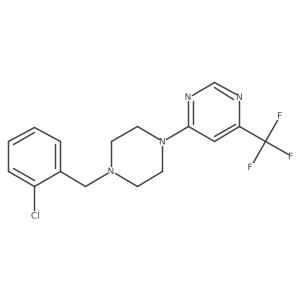 4-{4-[(2-Chlorophenyl)methyl]piperazin-1-yl}-6-(trifluoromethyl)pyrimidine结构式