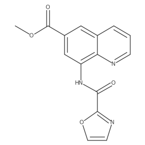 Methyl 8-[(2-oxazolylcarbonyl)amino]-6-quinolinecarboxylate结构式