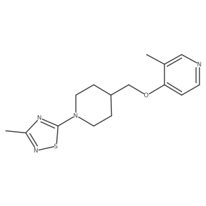 3-Methyl-4-{[1-(3-methyl-1,2,4-thiadiazol-5-yl)piperidin-4-yl]methoxy}pyridine结构式