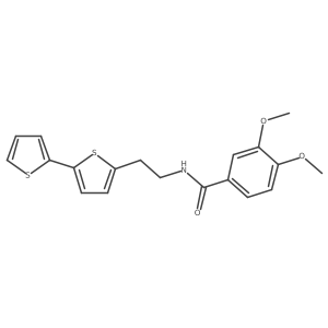 N-(2-{[2,2'-bithiophene]-5-yl}ethyl)-3,4-dimethoxybenzamide Structure